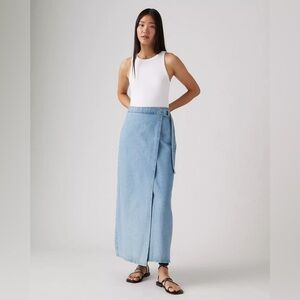 Levi’s Denim Wrap Midi Skirt